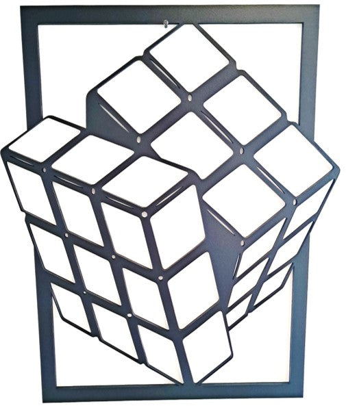 Rubik Cube - Laser Cut Wall Art - Urban Vibe Studio