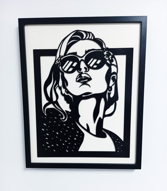 Summer Chic - Laser Cut Wall Art, Framed - 53cm x 43cm x 3cm