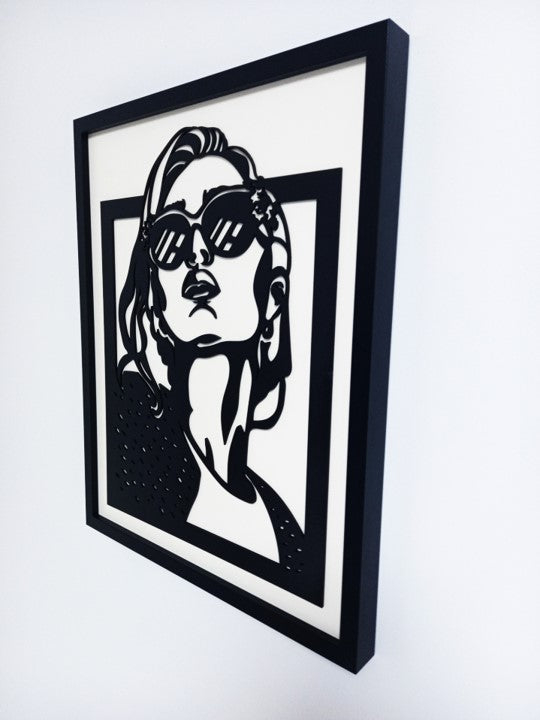 Summer Chic - Laser Cut Wall Art, Framed - 53cm x 43cm x 3cm
