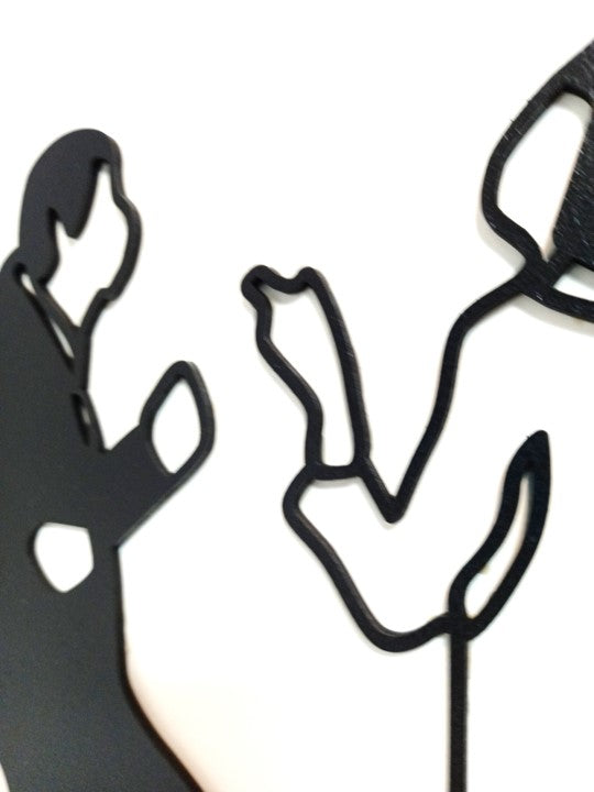 Pulp Fiction Dance Scene - Laser Cut Wall Art, Framed - 43cm x 43cm x 3cm - Urban Vibe Studio