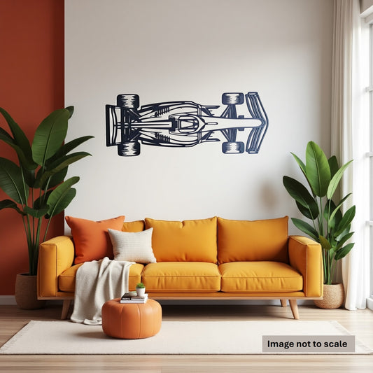 Formula F1 Car Top View - Laser Cut Wall Art - Urban Vibe Studio