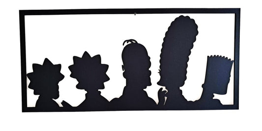 The Simpsons Family Silhouette - Laser Cut Wall Art