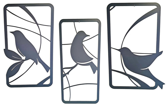 Large Three Bird Combo - Laser Cut Wall Art - Urban Vibe Studio