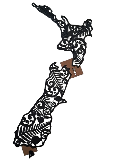New Zealand Map - Laser Cut Wall Art - Urban Vibe Studio