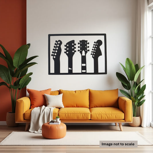 Guitar Neck & Headstock - Laser Cut Wall Art - Urban Vibe Studio