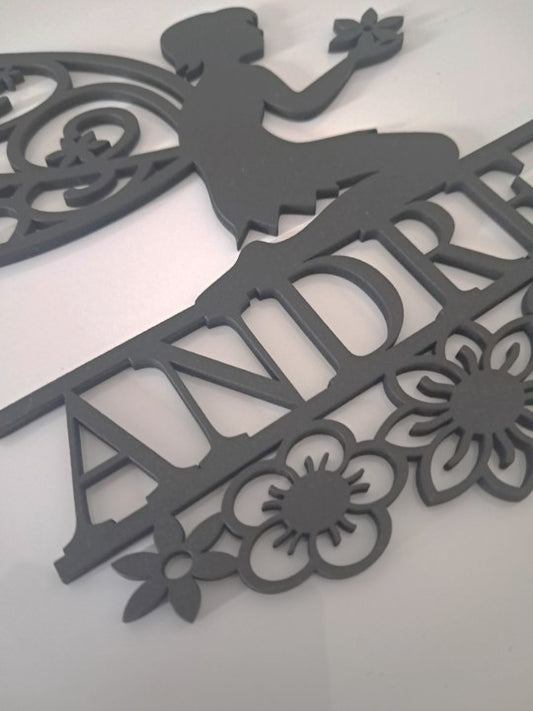 Personalised Childs Bedroom Sign, Laser Cut Wall Art