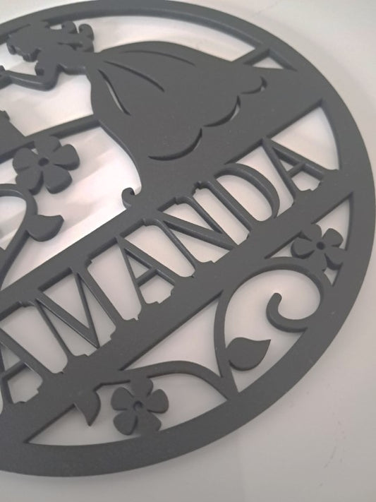 Personalised Childs Bedroom Sign, Laser Cut Wall Art