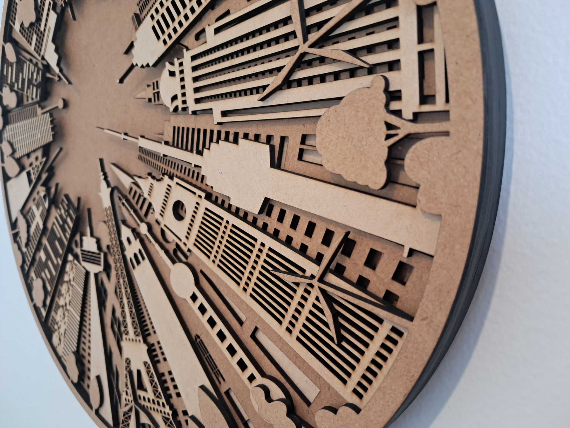 City Above - 5 Layer, Laser Cut Wall Art - Urban Vibe Studio