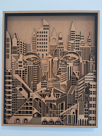 Cities Have Eyes - 10 Layer, Laser Cut Wall Art