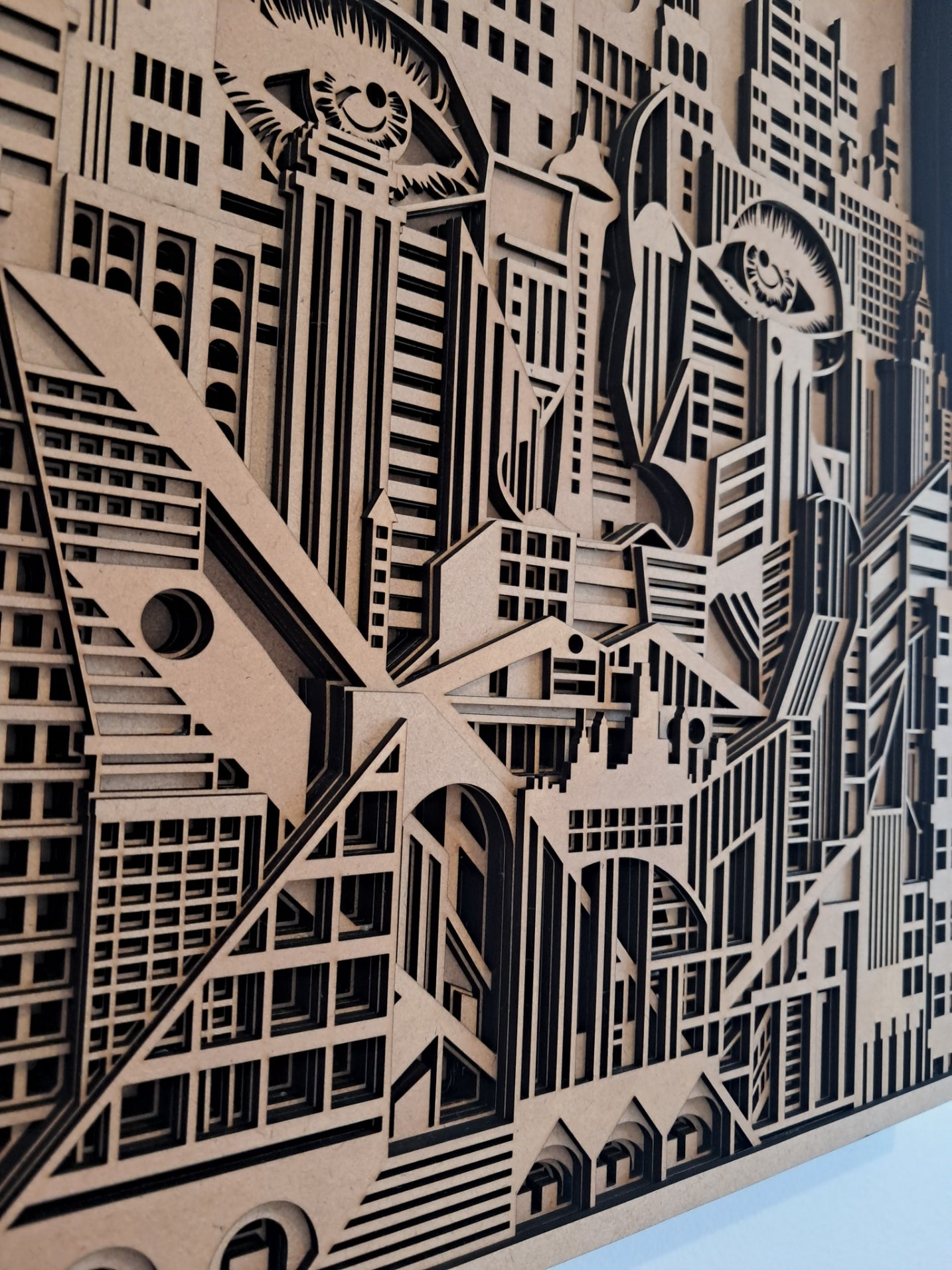 Cities Have Eyes - 10 Layer, Laser Cut Wall Art