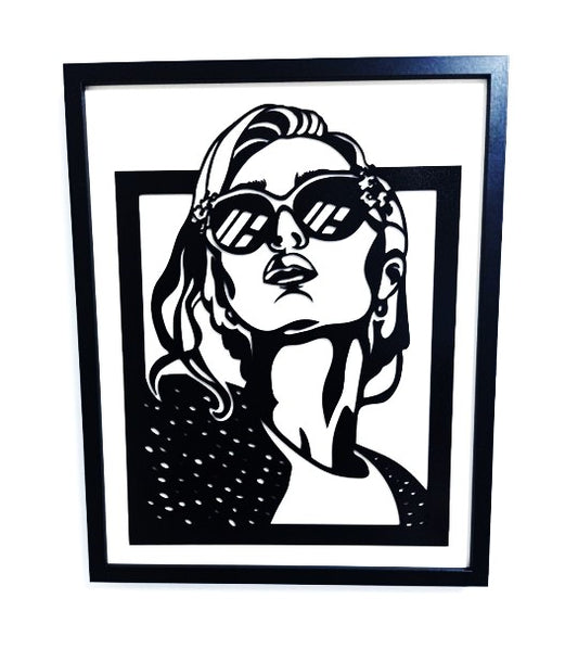 Summer Chic - Laser Cut Wall Art, Framed - 53cm x 43cm x 3cm - Urban Vibe Studio
