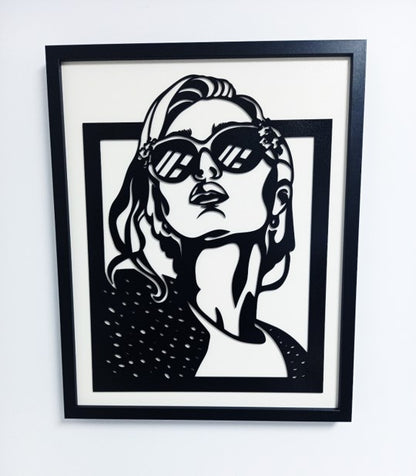 Summer Chic - Laser Cut Wall Art, Framed - 53cm x 43cm x 3cm