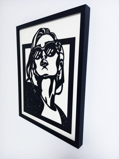 Summer Chic - Laser Cut Wall Art, Framed - 53cm x 43cm x 3cm