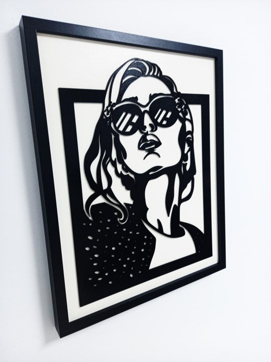 Summer Chic - Laser Cut Wall Art, Framed - 53cm x 43cm x 3cm