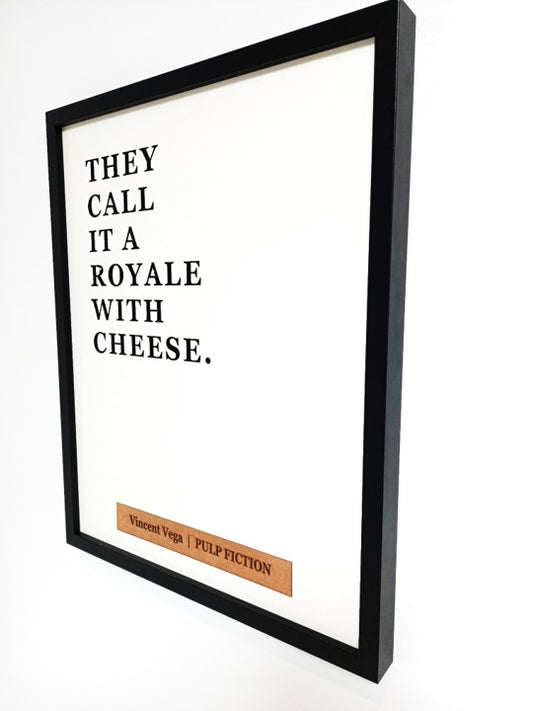 Royale with Cheese - Pulp Fiction, Laser Cut Wooden Wall Art - 53cm x 43cm x 3cm