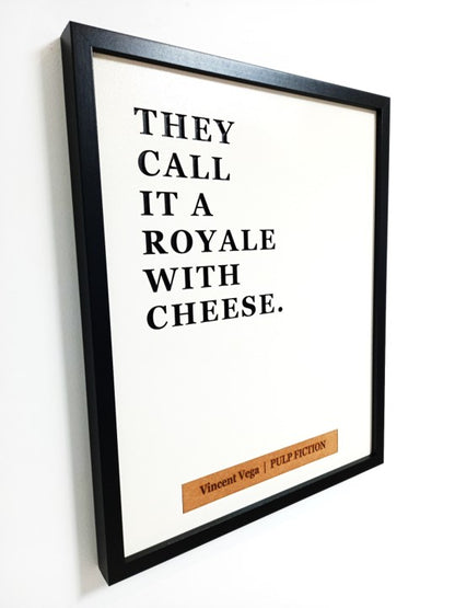 Royale with Cheese - Pulp Fiction, Laser Cut Wall Art - 53cm x 43cm x 3cm
