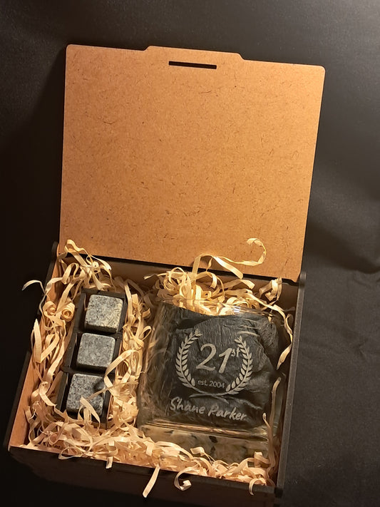 Personalised Milestone Birthday Celebration - Laser Engraved Whiskey Glass