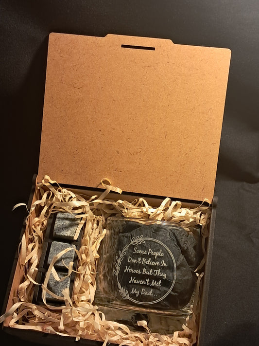 A Special Message for your Dad - Laser Engraved Whiskey Glass